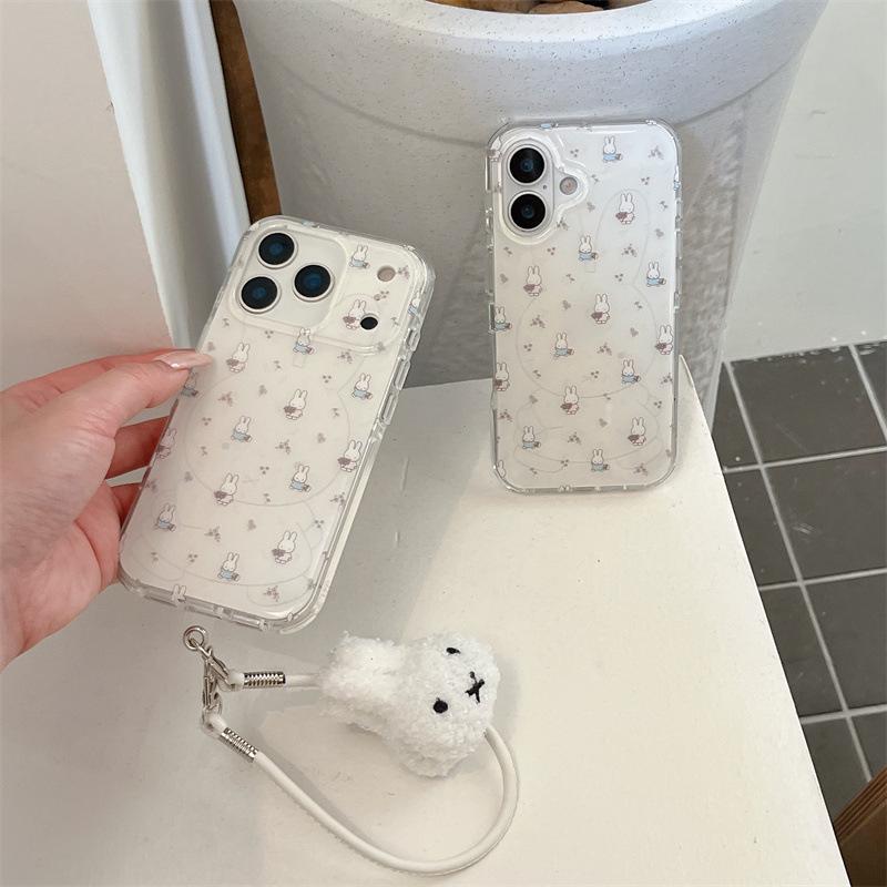 Floral Rabbit iPhone 17/16 Pro Max/15/14 Case for Girls