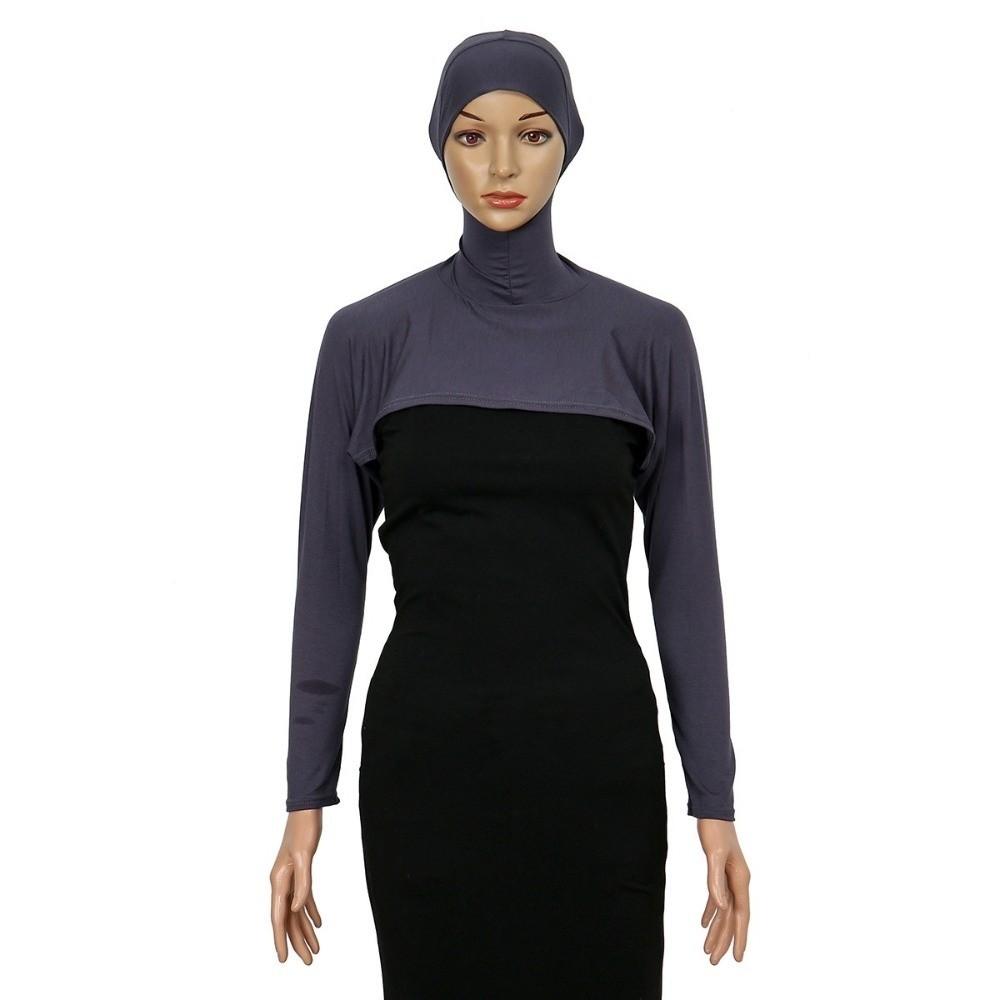 Long Arm Hooded Capelet Full Neck Cover Hijab Convenient Sun Protection Sleeve Cover Under T-Shirt