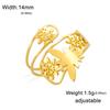 Xiaomi Skyrim Bee Flowers Open Rings Women Stainless Steel Adjustable Finger Ring Fashion Jewelry Valentine's Day Gift Wholesale