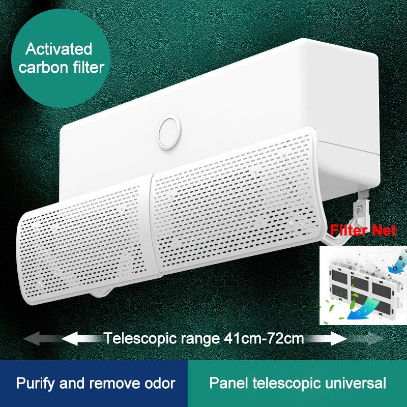 Klimaanlagen-Windschutzscheibe, schlagfrei, faltbar, gegen direktes Blasen, zum Aufhängen, einziehbarer Windabweiser für Klimaanlagen