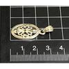 Used Oval Openwork Pendant Top with Black Diamond 925 Silver