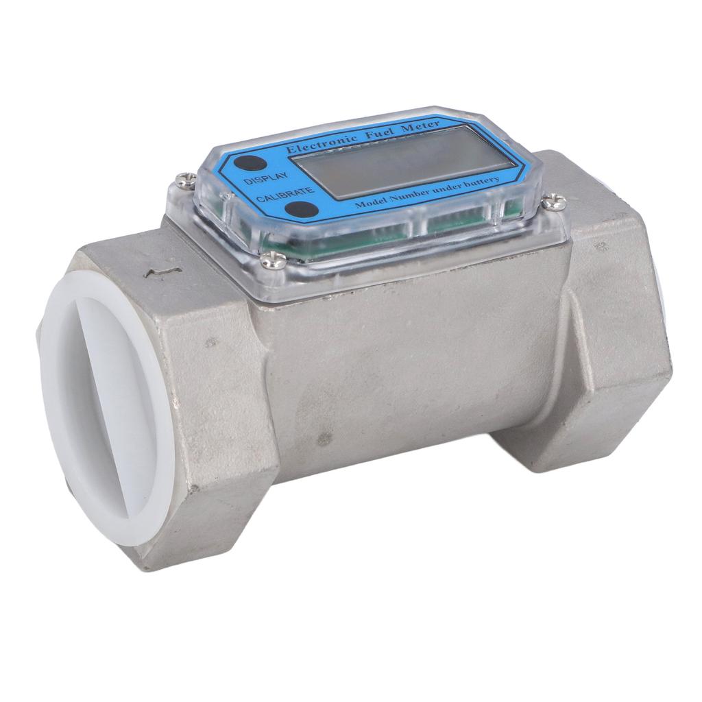 Turbine Flowmeter Digital Electronic Water Fuel Flowmeter Stainless Steel 2in 35‑250L/Min