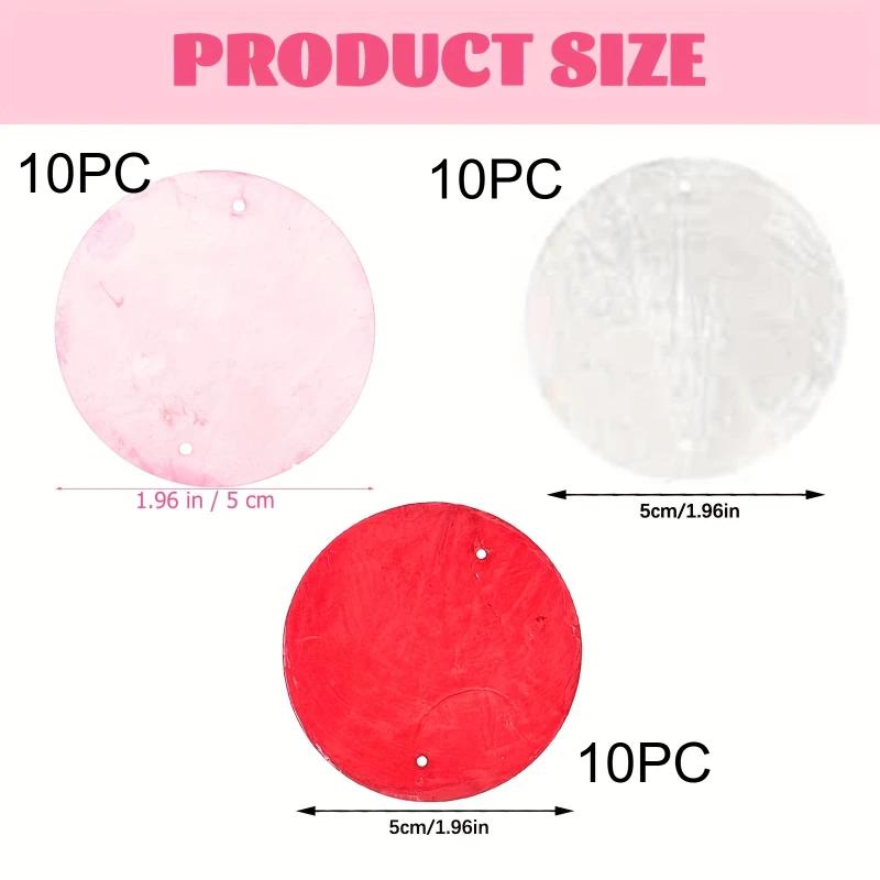 

Top Quality 30 Pcs Natural Seashell Slices Round Decorative Pieces for DIY Jewelry Decor Colorful Shells Accessories