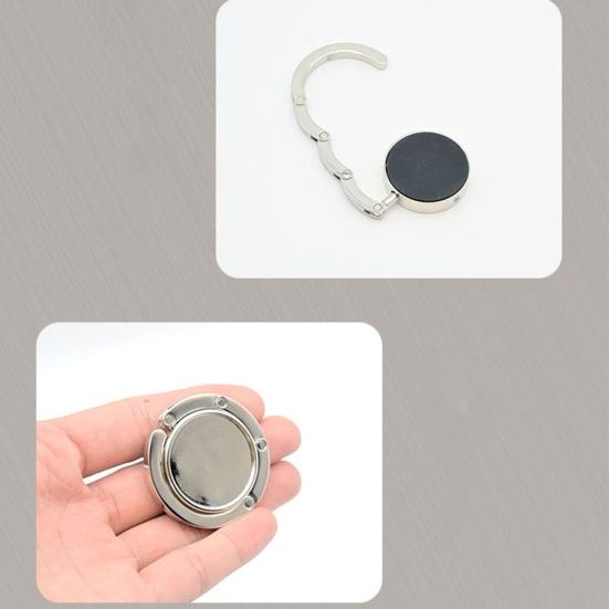 Foldable Bag Hook for Table Portable Desk Edge Hook Stainless Steel Purse Hanger Handbag Hook for Office Desk Outdoor Camping