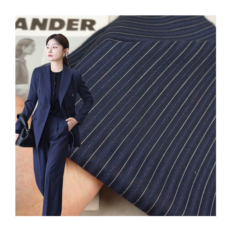 Gestreifter Arbeitsanzug für Frühling & Herbst - Polyester Viskose Spandex