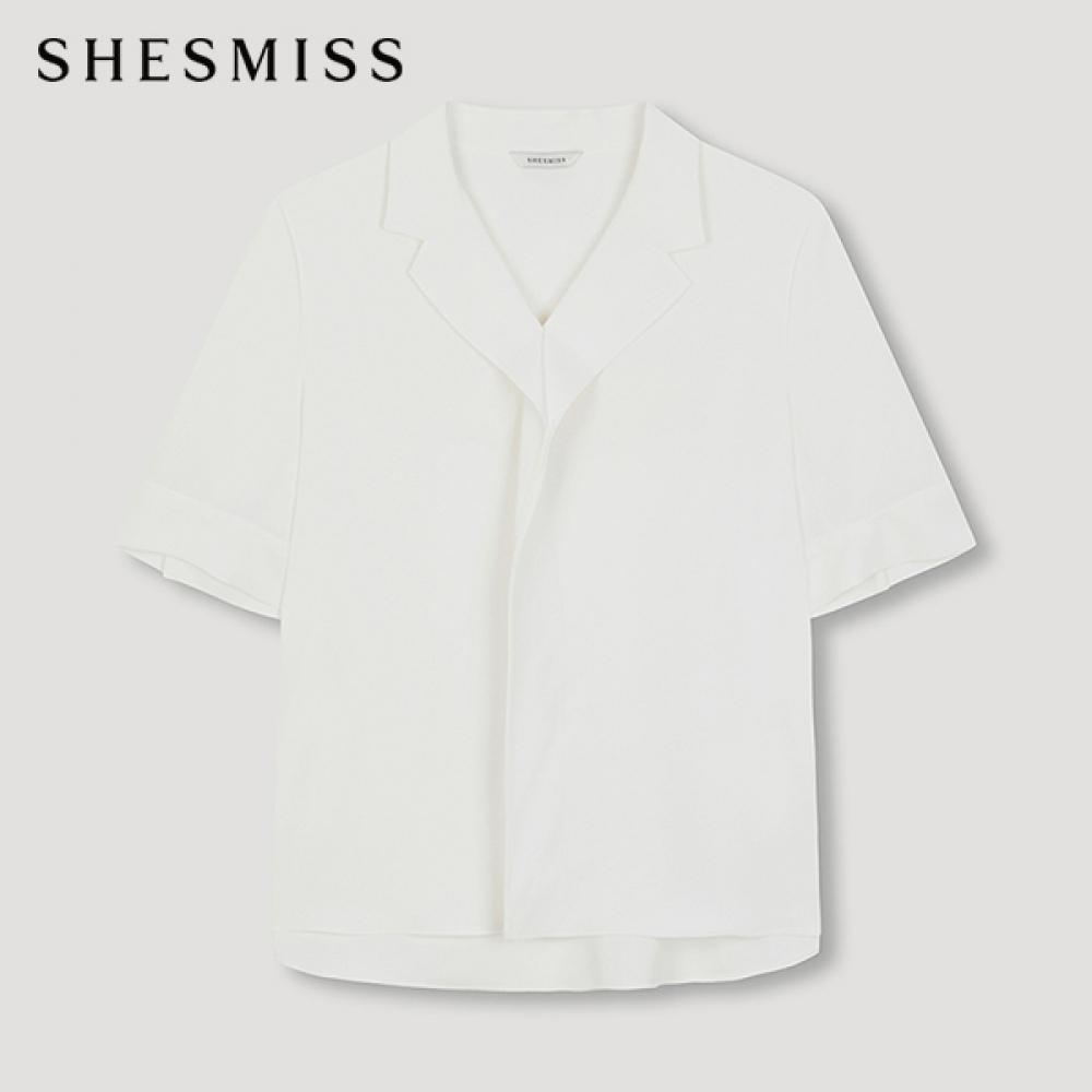 

She S miSS Open Collar Placket blouSe Swwbln22070 Iv Ivory/55
