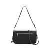 2025 new soft leather small square bag, European and American fashion versatile chain, underarm tassel single shoulder oblique span bag