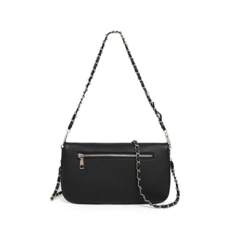 2025 new soft leather small square bag, European and American fashion versatile chain, underarm tassel single shoulder oblique span bag