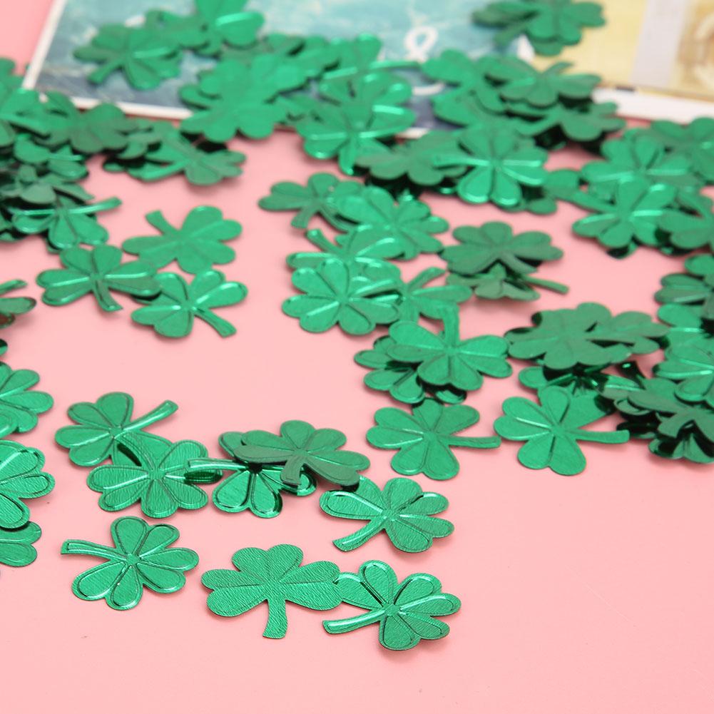 60g Beutel Schönes Einzigartiges Party-Tischkonfetti für St. Patrick's Day Party Ballondekoration(Grünes vierblättriges Gras )