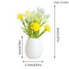 1 Pcs Miniature Plastic Colorful Floral Plants Potted Model 1:12 Dollhouse Simulation Outdoor DIY Accessories