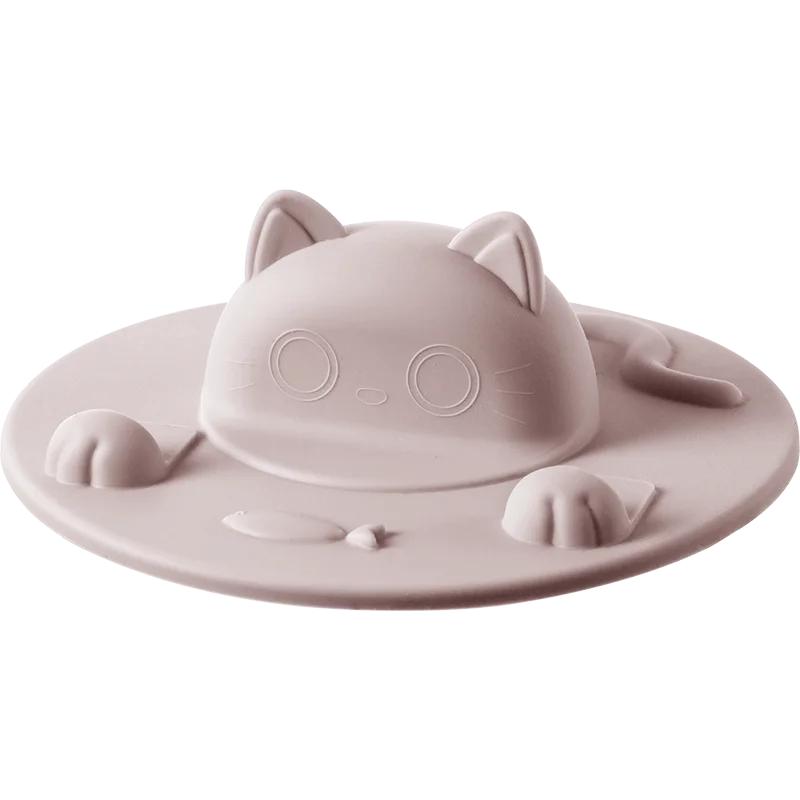 

Silicone Cup Lid Cartoon Creative Irregular Cup Cover Dust-proof Leak-proof Three-dimensional Cat Head Multi-functional Cup Lid