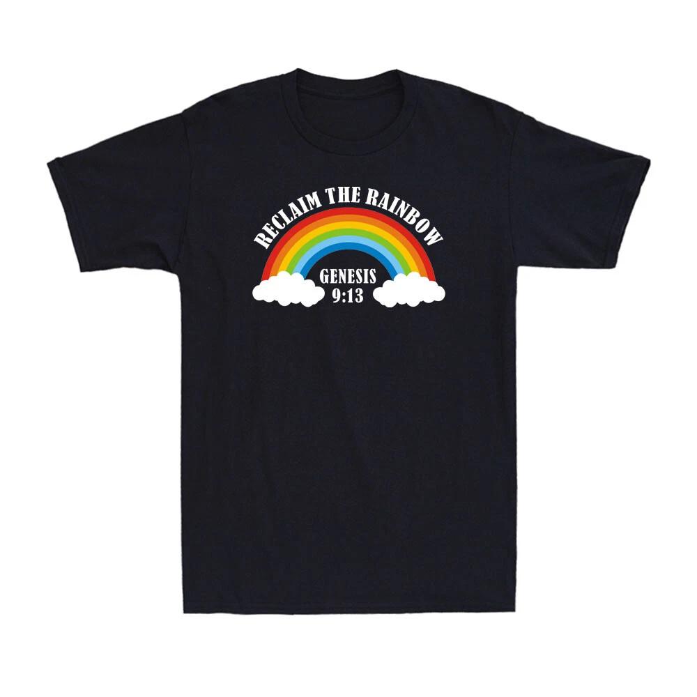 Reclaim the Rainbow Genesis 9:13 Christian Religious Bible Verse Men s T-Shirt XXXL