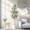 Kunstmatige Olijfboom | Binnen/Buiten Plastic Decoratie voor Woonkamer, Thuiskantoor, Tuin | Nieuw Huiswarmingcadeau Moderne Stijl Olijfdecor