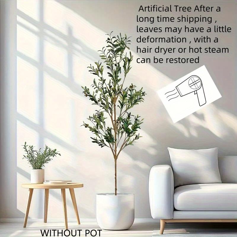 Kunstmatige Olijfboom | Binnen/Buiten Plastic Decoratie voor Woonkamer, Thuiskantoor, Tuin | Nieuw Huiswarmingcadeau Moderne Stijl Olijfdecor