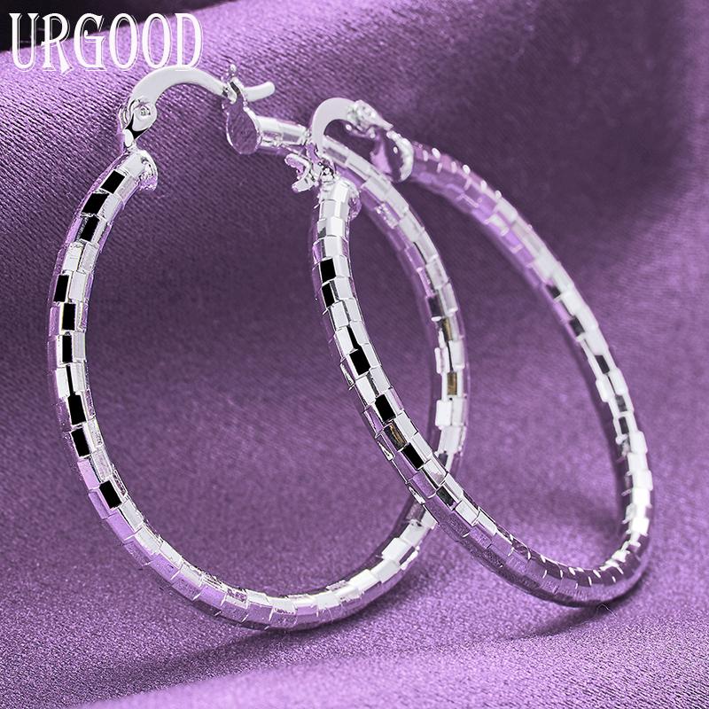 Boucles d'oreilles rondes en argent sterling 925 pour bijoux de mode de mariage
