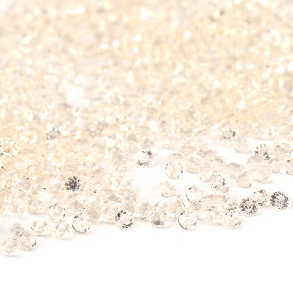 5000pcs 3mm Transparent Wedding Confetti Party Plastic Diamond Sparkly Gems Decor