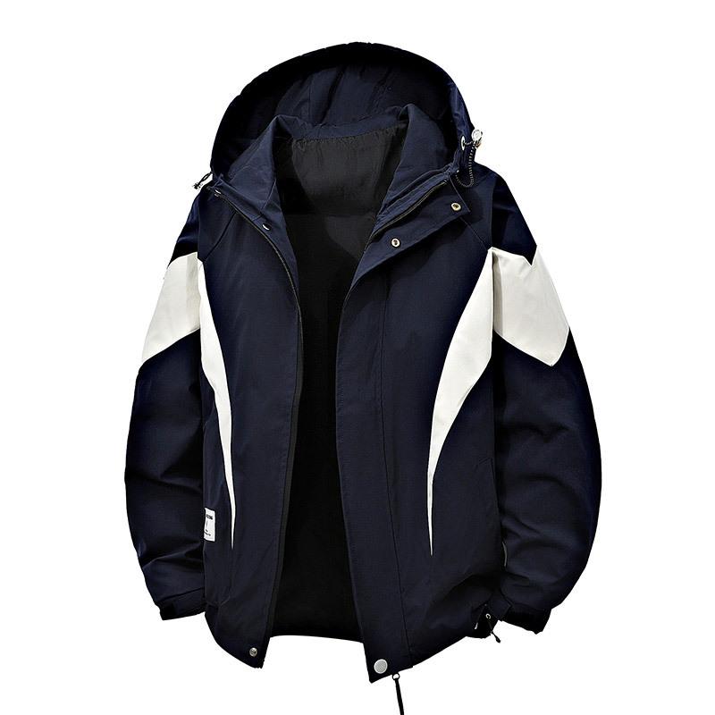 Jacket Men Hooded Loose Work Clothes Mountain Outdoor Fat Men Jacket Men Multi-pocket Mountain Climbing