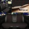 All-Season Breathable Linen Car Seat Cushion Set with Polka Dot Embroidery