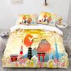 Ukiyo-e Duvet Cover Set King Queen Full Size  Theme Wave Pattern Polyester Bedding Set Fuji Mountain Exotic Abstract Style