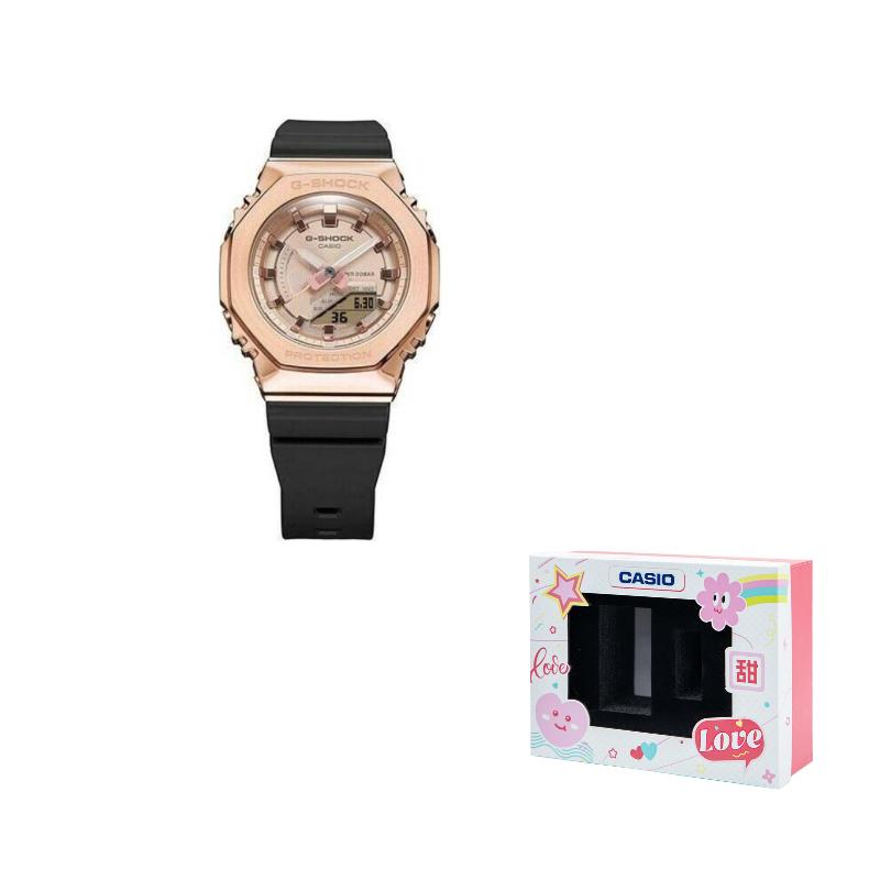 CASIO Women s Full Metal Series Gold Watch GM-S2100PG-1A4PR Rose Gold Watch Dial