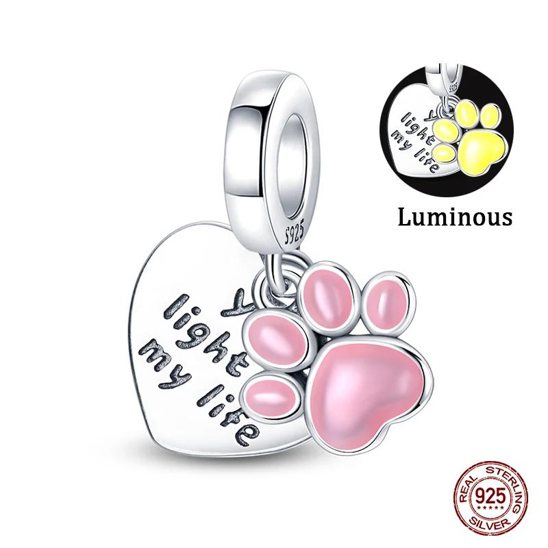 Turtles Whales Chameleon Luminous Firefly Butterfly Heart Fit Pan Charms Copper Original Bracelet For Jewelry Making