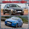 Bilens främre grill grillskydd dekorlist för Mazda 2 Demio 2015-2017 DJ DL Mazda2 Halvkombi Sedan Styling
