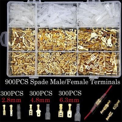 Electrical Crimp Terminals Male Female Wire Connector Termin Spade Connectors Spade Crimp Terminals