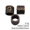 Hammered Texture Tube Spacer Beads Alloy Loose Beads For DIY Bracelet Dreadlocks Hair Braiding Jewelry Making Parts