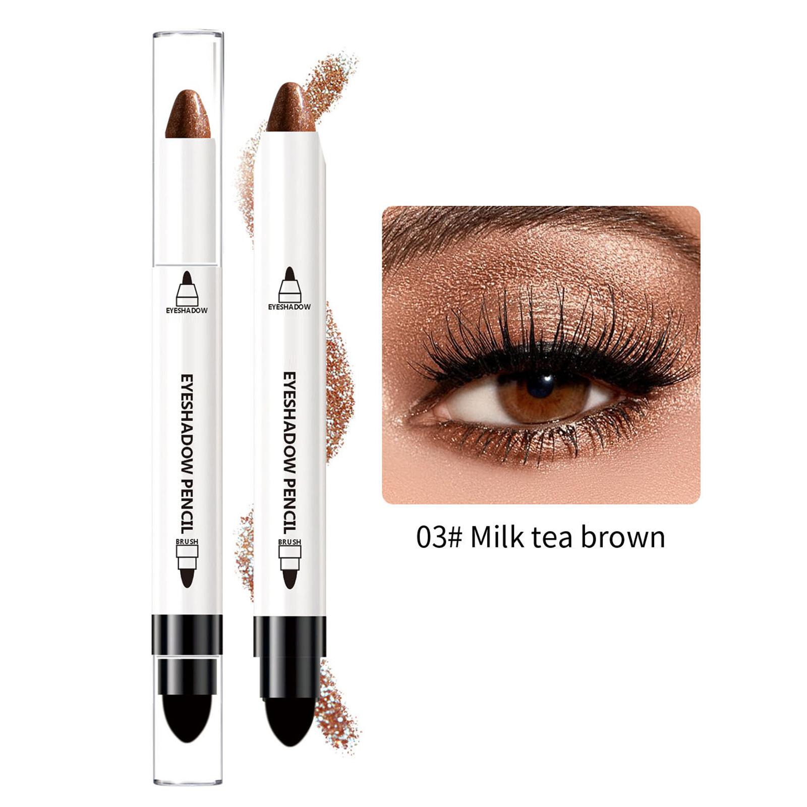 

Double Tip Eyeshadow Stick 2-in-1 Matte and Shimmer Finish Waterproof Smudge Resistant Eye Makeup Highlighter Pen One Size