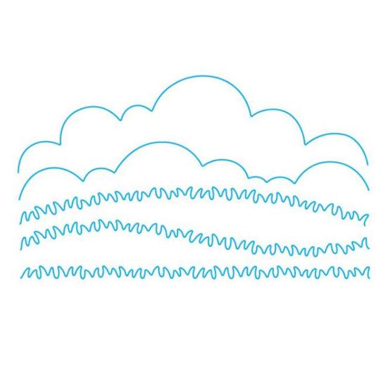 Cloud Grass Border Embossing Cutting Die DIY Craft Stencil Scrapbook Mold Decor