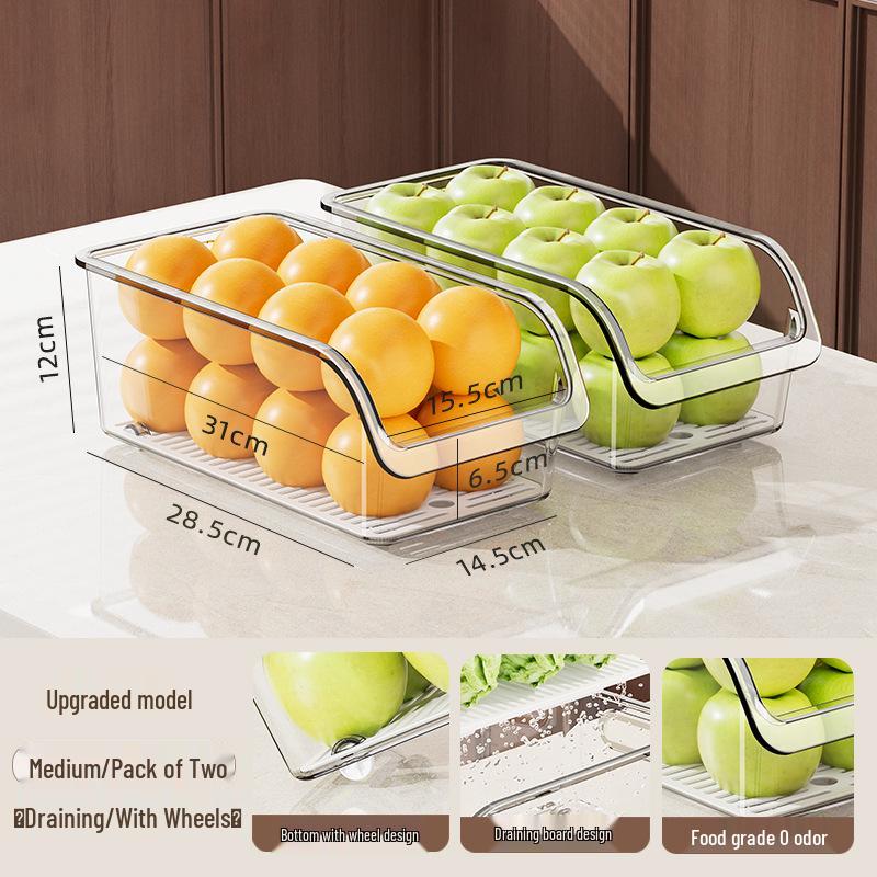 Transparent Egg Rack & Fresh-Keeping Refrigerator Drawer Box