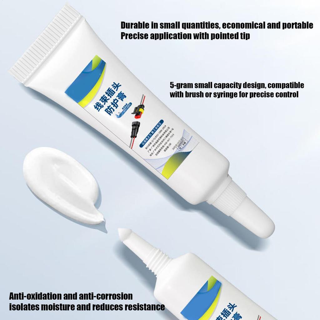 Battery Terminal Grease 5g Dielectric Conductive Paste Terminal Lubricating Paste for Automotive Marine Trailer Truck Household