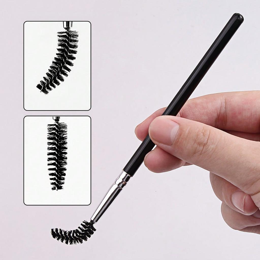 Multifunctional Makeup Brush, Spiral Brush Eyebrow Trimming Brush 2-In-1, Eyelash Curling And Shaping Portable Tool