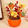 Handon Artificial Flower Fortune Bucket Ornament