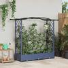 Raised Garden Bed with Trellis and Hanging Roof Gray 169 x 40 x 125 cm PP