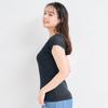 Belle Maison Inner Wide French Cotton Cool to the 2025 Size M Women's Sweat-Absorbing Shirt, Neck, Sleeves, Blend, Touch, Salarist, Model, Greige,