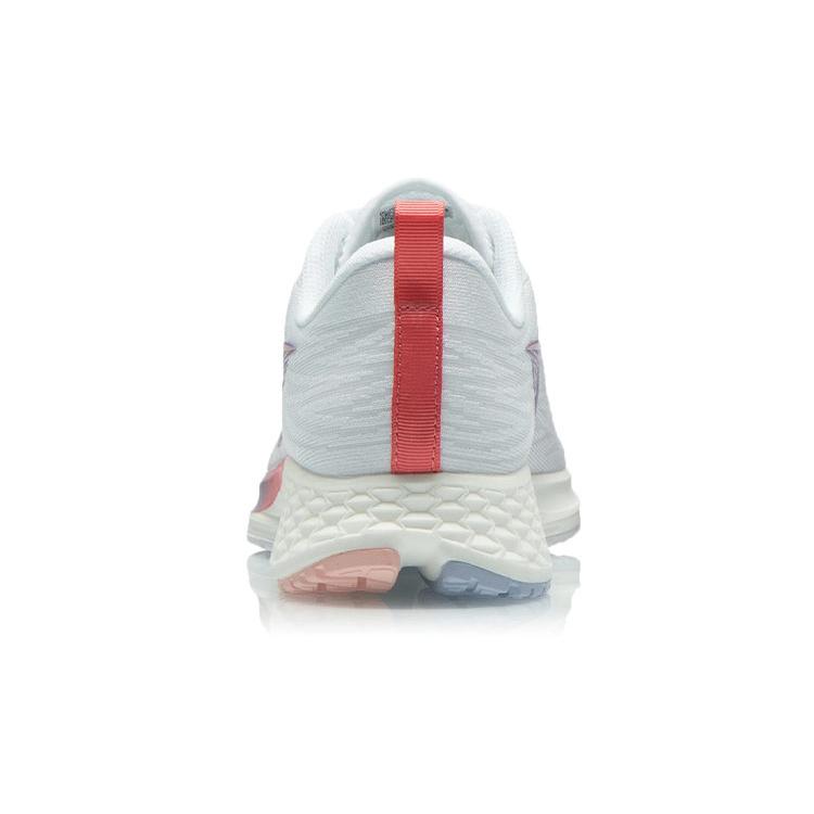 Li Ning Red Hare 4 Cushioning Slip Resistant Abrasion Resistant Low Top Running Shoes Women's White Gray Red Blue ARMR004-8
