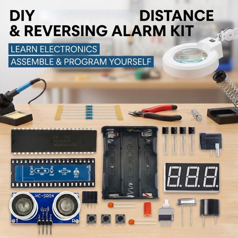 Ultrasonic Rangefinder Module With Digital Readout Buzzer Alarm Ultrasonic Rangefinder Kit Reversing For Electronics