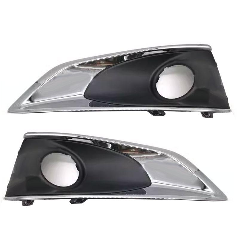 For Peugeot 301 2017 2018 2019 Auto Exterior Accessories Front Fog Lamp Chrome Bezel Daytime Running Light Car Fog Light Grille