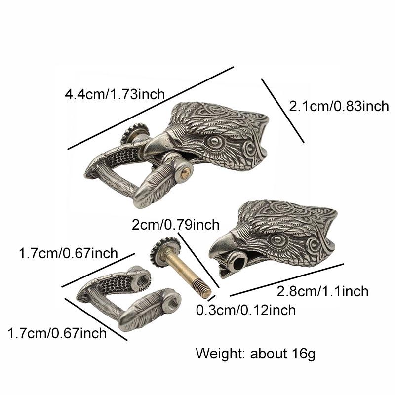 Fibbia in ottone con testa d'aquila EDC Outdoor fai da te Braccialetti di sopravvivenza in paracord intrecciato Forniture Accessori Corda per ombrello retrò Cordino perline