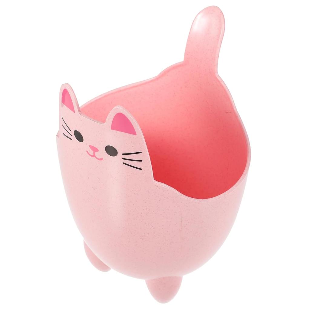 cat Shaped Trash can Kitchen Garbage bin Cartoon Waste Basket Dorm Trash can Tiny Trash can Little Trash can Mini Desktop Wastebasket Pen Container