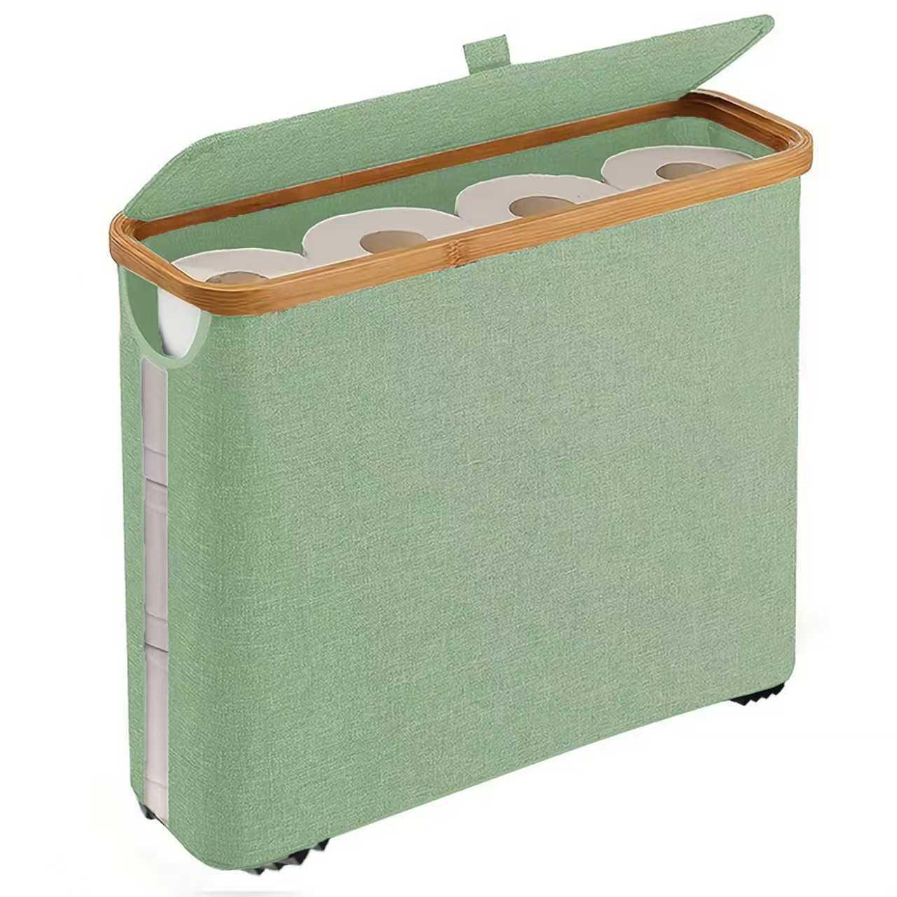 

Складной прозрачный ящик для хранения в ванной с крышкой для салфеток и мелочей