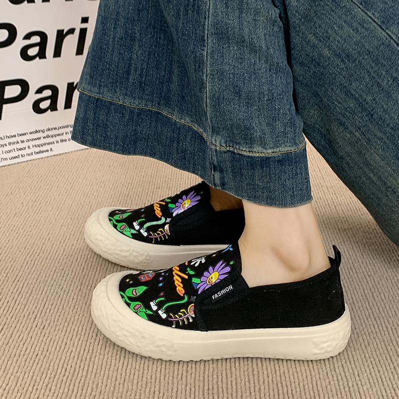 CRLAYDK Retro Women's Penny Printed Loafers Classic Driving Moccasins Casual Slip On Comfort Ladies Walking Flats Shoes