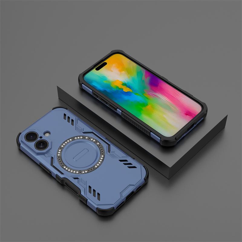Pouzdro s tvrdým pancířem pro iPhone 16 Magnetická adsorpce Bezdrátové nabíjení Kryt pro iPhone 16 15 Pro Max 16e Pouzdro pro iPhone 16e Pouzdro