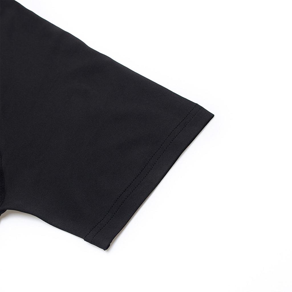 Men's Cool Dry Short Sleeve Compression Shirts Sports T Shirts Tops Athletic Workout Shirt Black M