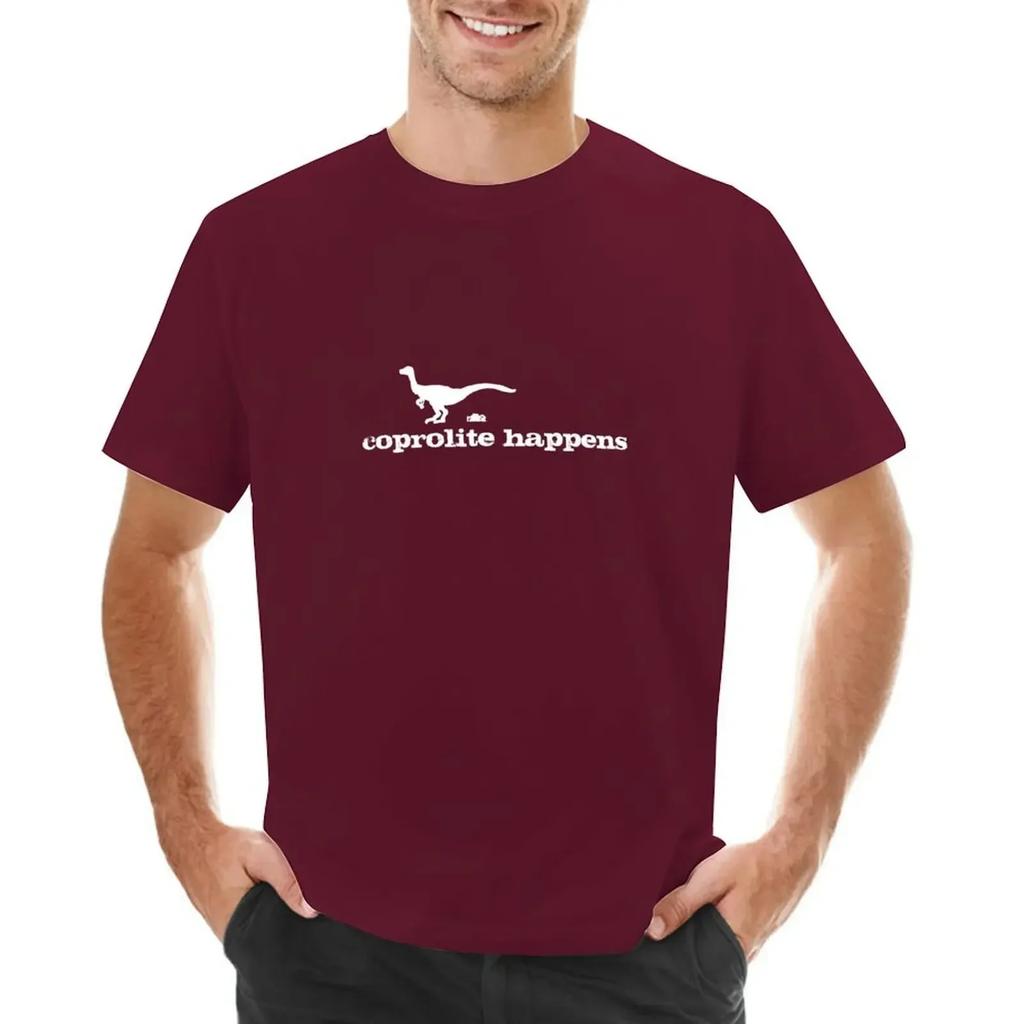 Coprolite Happens-white T-shirt sweat Aesthetic clothing tops designer t shirt