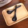 6Pcs Black Matte Soup Spoon Ecofriendly Melamine Tableware for Everyday Use Home Restaurant Spoon Tableware