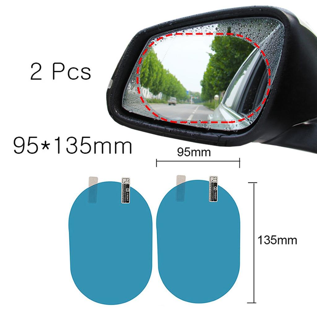 Car Mirror Window Clear Film Car Rearview Mirror Protective Film 2 Pcs/Set