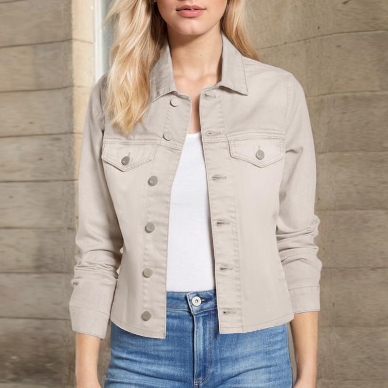 

ZANZEA Женская повседневная блузка-кардиган с отложным воротником и длинными рукавами XL бежевый