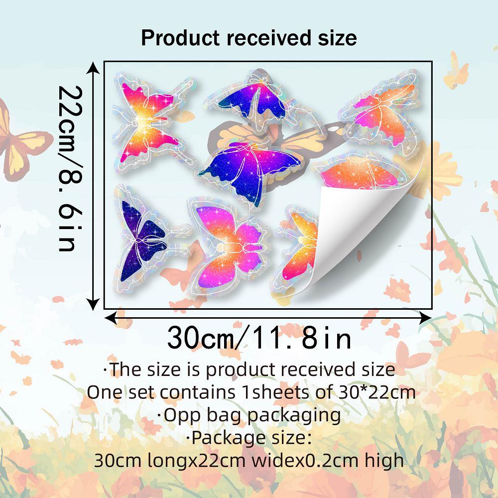 Aike Sun Prism Regenbogen Schmetterling Fensterglas Aufkleber